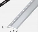 AL AE 11MM - Alu, Silver Anodized Nivålist (L: 250CM, H:11mm, B:45mm) thumbnail