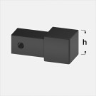 AQ 10mm, 2stk - Black Anodized 2/3 Veis Hjørne Firkant thumbnail