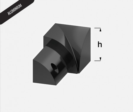 30 STK-AC AP 10mm innv. - Alu, Black powder coated