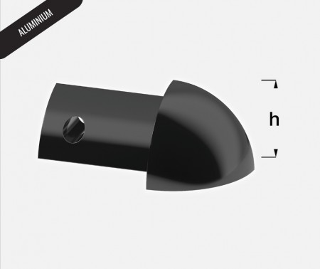 2 STK-AC AP 10mm utv. - Alu, Black powder coated - 3 veis utv.