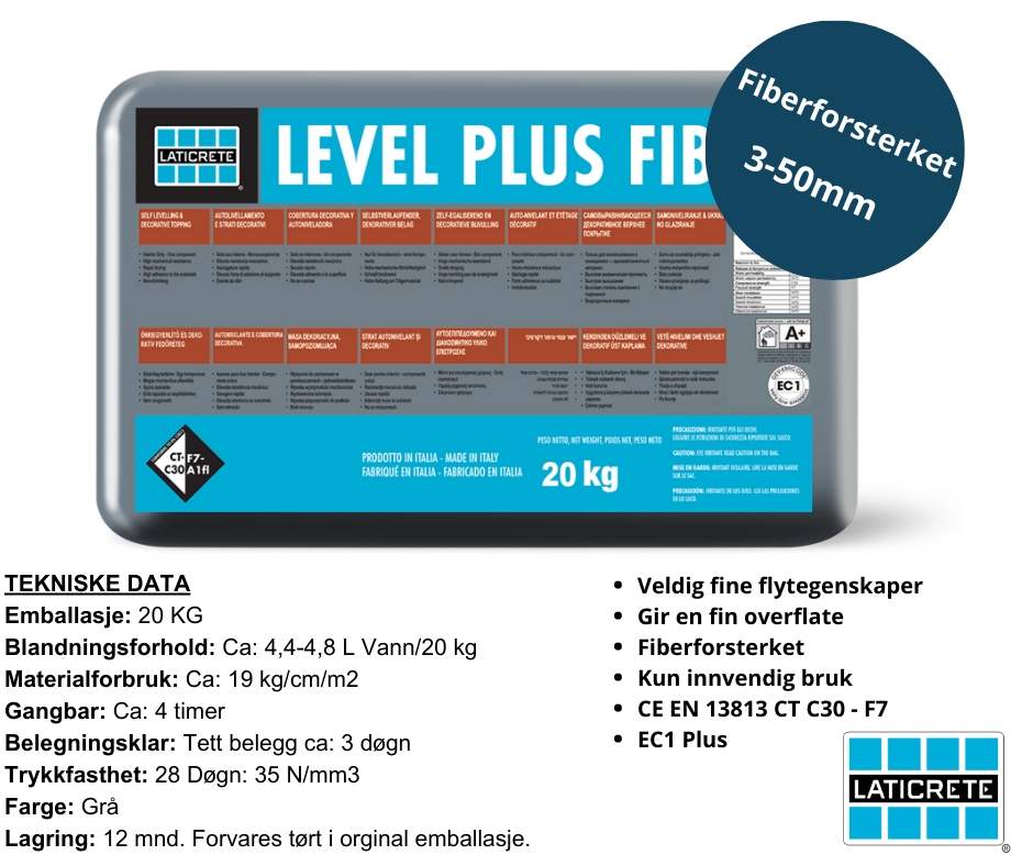 Laticrete Level plus fiber