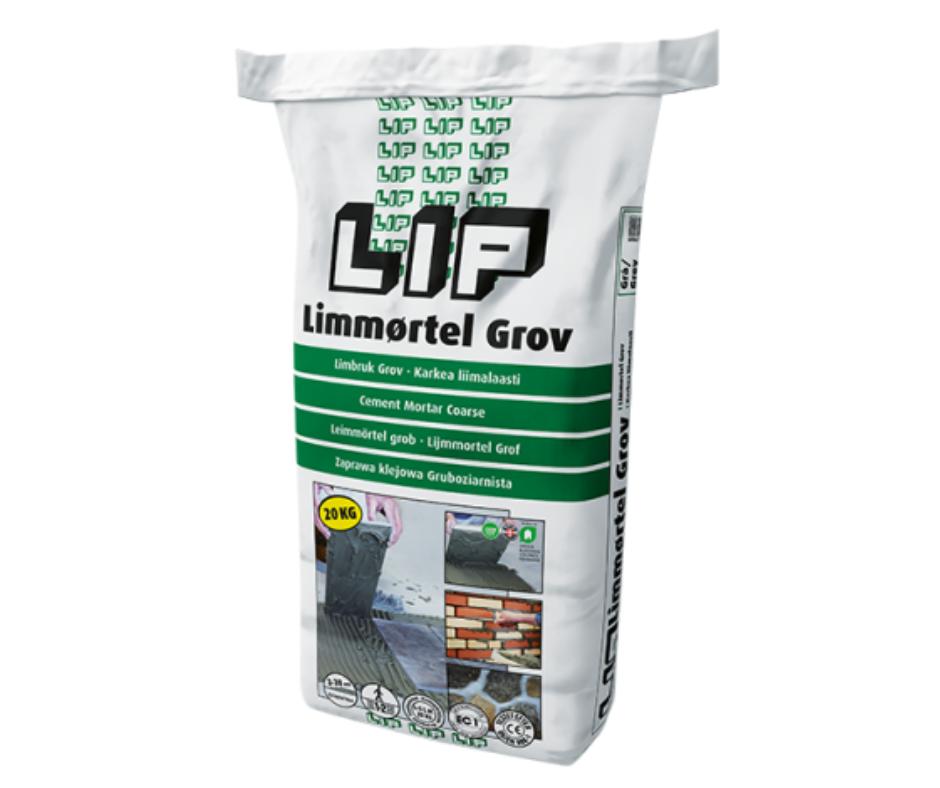 LIP LIMMØRTEL GROV, 20KG