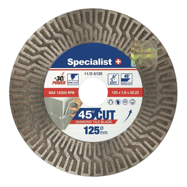 125MM DIAMANTSKIVE FOR 45 GRADERS KUTT