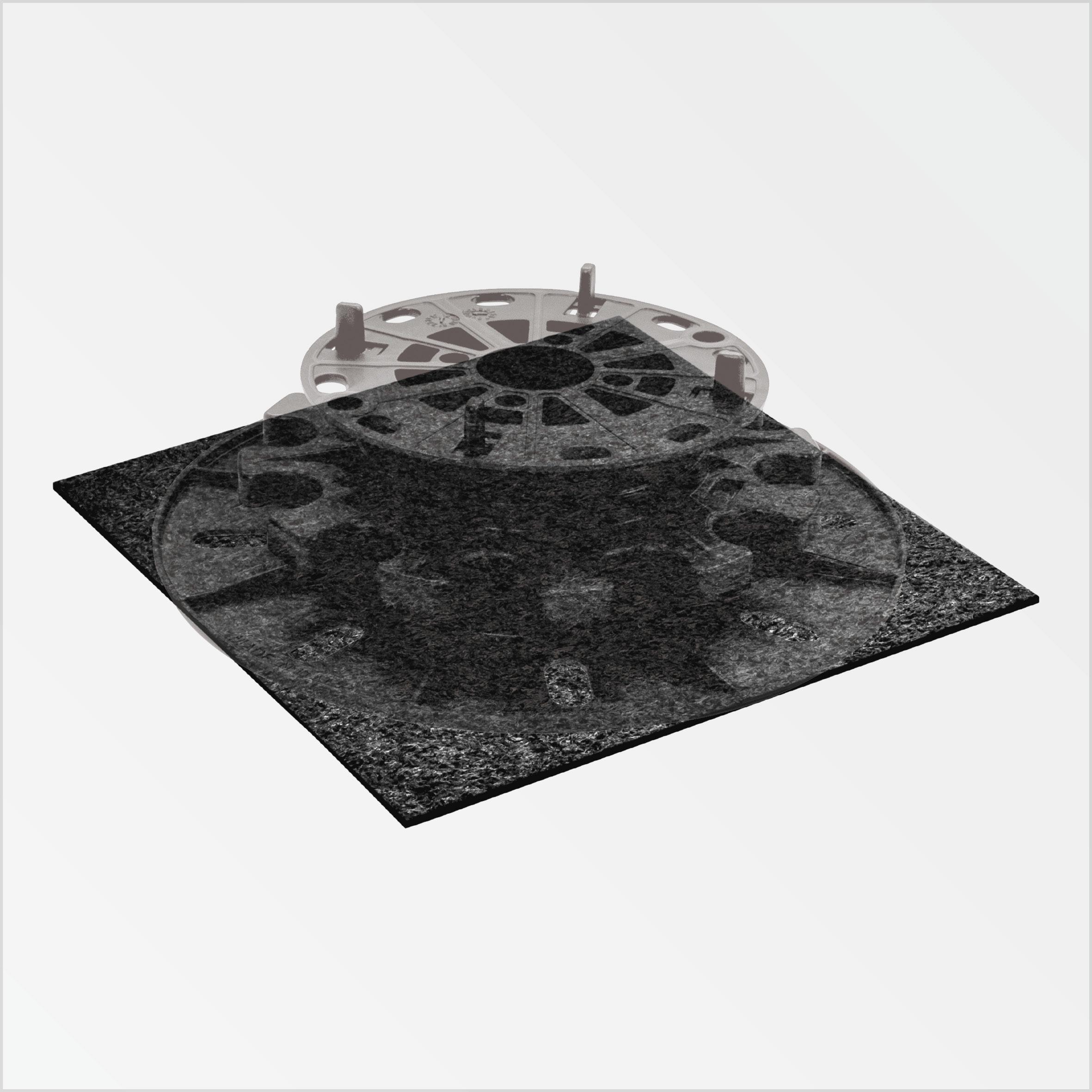 3MM LYDREDUKSJONSMATTE UNDER STØTTEBEN (20X20CM)