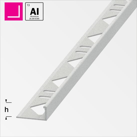 L-PROFIL "STONE WHITE" PULVERLAKKERT I ALUMINIUM (L:250CM), ALFERPRO