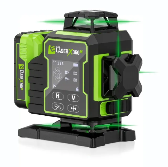 Elma Laser X360-M linjelaser motorisert fot og fjernkontroll