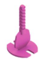 2MM AT NIVILLERINGSSKRUE ENKEL ROSA - 100STK