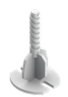 2MM AT NIVILLERINGSSKRUE 3-VEIS HVIT - 100STK