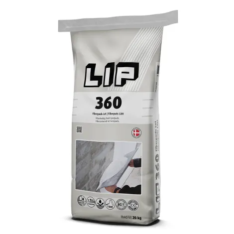 LIP 360 FIBERPUSS LETT, HVIT 20KG