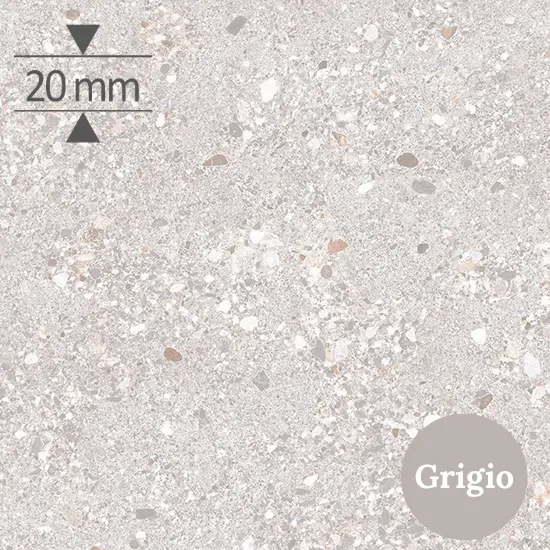 2CM FLISHELLE - CIOTTOLI  RET - GRIGIO 60,4X60,4CM