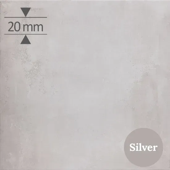 2CM FLISHELLE - ICON RET - SILVER 60,4X60,4CM