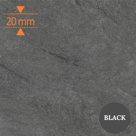 2CM FLISHELLE - ALL AROUND STONE RET - BLACK 60,4X120,8CM